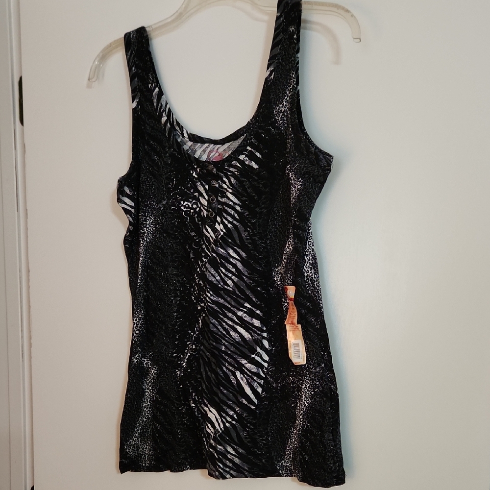OP Monochrome Animal Print Tank
